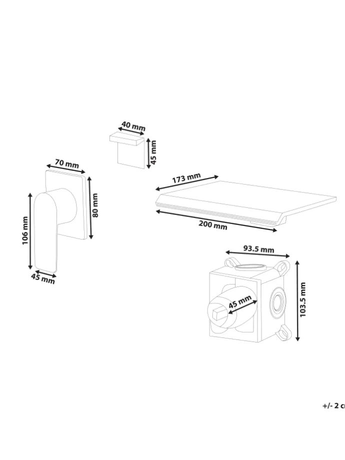 Wasserhähne APONWAO in Silber - (W) 20 x (H) 10 x (L) 17 cm