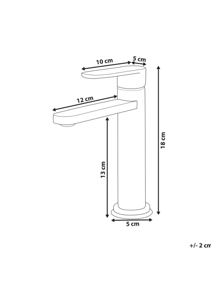 Wasserhähne COLHUE in Schwarz - (W) 5 x (H) 18 x (L) 17 cm
