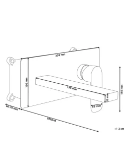 Wasserhähne DICHATO in Gold - (W) 23 x (H) 10 x (L) 20 cm