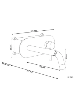 Wasserhähne GUAIBA in Gold - (W) 23 x (H) 9 x (L) 22 cm