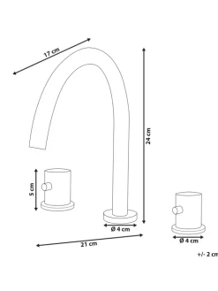 Wasserhähne PILCOMAYO in Silber - (W) 4 x (H) 24 x (L) 21 cm