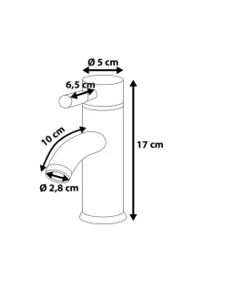 Wasserhähne RUSUMO in Silber - (W) 5 x (H) 17 x (L) 5 cm