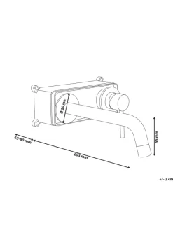 Wasserhähne TRAFUL in Silber - (W) 33 x (H) 10 x (L) 20 cm