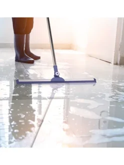 Wasserschieber in Silber/ Blau - (B)52 x (H)84–135 cm