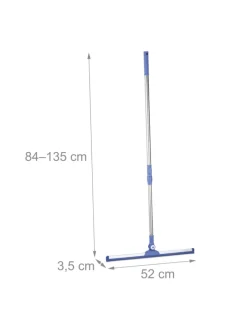 Wasserschieber in Silber/ Blau - (B)52 x (H)84–135 cm