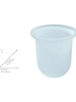 WC-Ersatz-Bürstenbehälter in Hellblau - (H)11 x Ø 11 cm