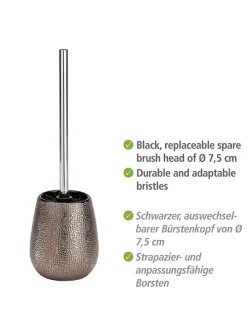 WC-Garnitur "Marrakesh" in Hellbraun/ Gold - (H)41 cm