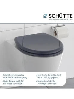 WC-Sitz mit Absenkautomatik in Anthrazit