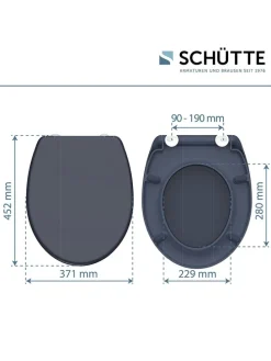 WC-Sitz mit Absenkautomatik in Anthrazit