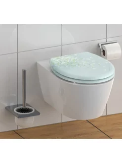 WC-Sitz mit Absenkautomatik "Flower in the wind" in Türkis