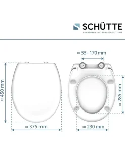 WC-Sitz mit Absenkautomatik in Weiß