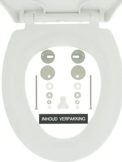 WC-Sitz mit Kindersitz "Tulsa" in Weiß - (L)45 x (B)37 cm