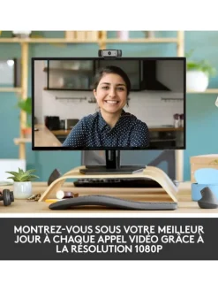 Webcam C930e für gestochen scharfe Full HD 1080p Videokonferenzen in Schwarz