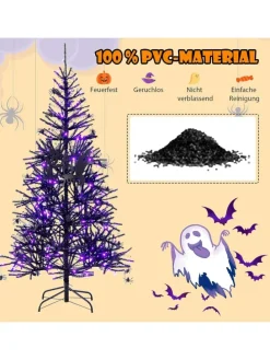 Weihnachtsbaum Halloween LED in Schwarz