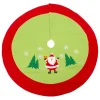 Weihnachtsbaumdecke "Santa" in Grün/ Rot - Ø 92 cm