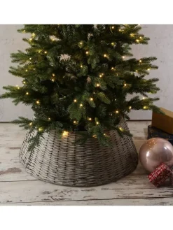 Weihnachtsbaumrock aus Weide Abdeckung für Baumständer D: 57cm in grau