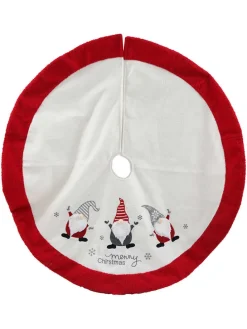 Weihnachtsbaumrock in Rot/ Weiß - Ø 105 cm