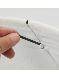 Weihnachtsbaumrock Schneeflocken Abdeckung für Baumständer D: 57cm in weiß