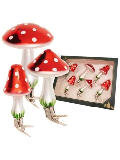 Weihnachtsbaumschmuck in Rot/ Weiß - 6 Stück in Rot