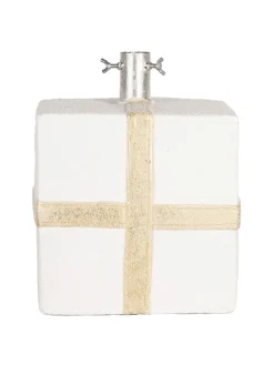 Weihnachtsbaumständer in Weiß/ Beige - (B)26 x (H)24 x (T)33 cm