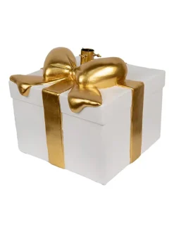 Weihnachtsbaumständer in Weiß/ Gold - (B)36 x (H)35 x (T)33 cm