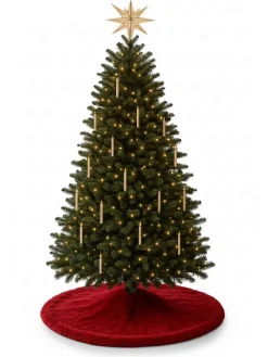 Weihnachtsbaum-Teppich in Rot