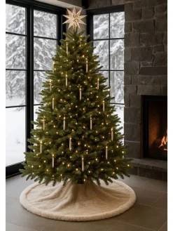 Weihnachtsbaum-Teppich in Beige