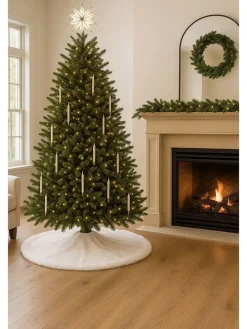 Weihnachtsbaum-Teppich in Creme