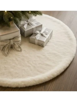 Weihnachtsbaum-Teppich in Creme