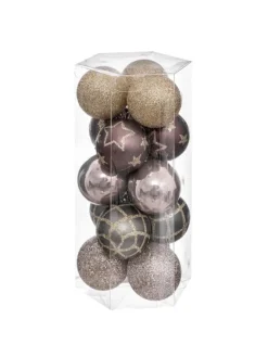 Weihnachtskugeln in beige