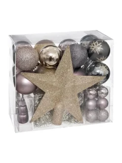 Weihnachtskugeln in beige