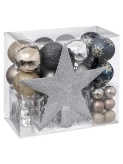 Weihnachtskugeln in schwarz