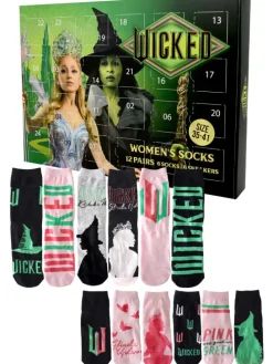 Wicked Socken Adventskalender mit 12 Paar kurz und lang in Mehrfarbig