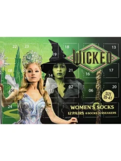 Wicked Socken Adventskalender mit 12 Paar kurz und lang in Mehrfarbig