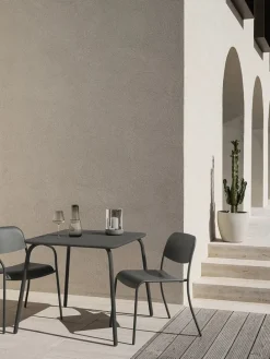 Windlicht ''Calma'' in Grau - (H)19 x Ø 12 cm