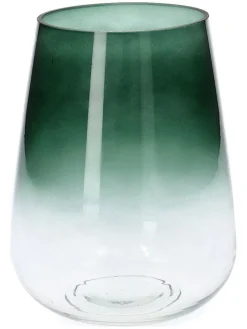 Windlicht ''Galia'' in Grün - (H)20 x Ø 15 cm