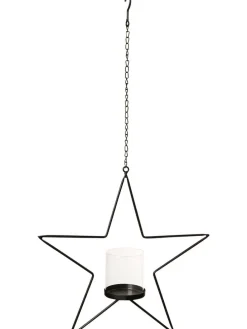 Windlicht in Schwarz - Ø 40 cm