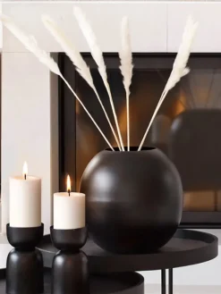 Windlicht in Schwarz - (H)25 x Ø 25 cm