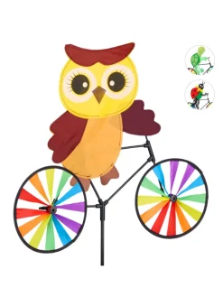 Windrad Eule in Bunt