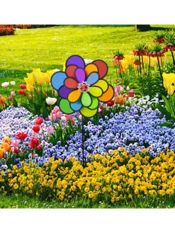 Windrad in Bunt - (B)36,5 x (H)86,5 x (T)14 cm
