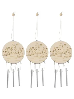 Windspiel "Mit Winterszene" in Natur