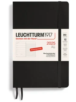Wochenkalender & Notizbuch in Schwarz - B6+
