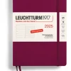 Wochenkalender & Notizbuch in Bordeaux - A5