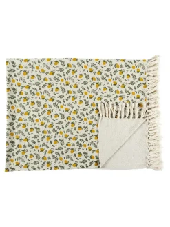 Wohndecke in Gelb/ Grün - (L)150 x (B)120 cm
