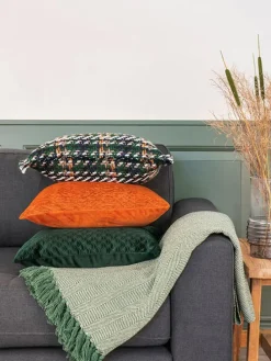 Wohndecke in Grün - (L)160 x (B)130 cm