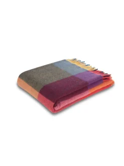 Wohndecke Kaschmirplaid in bright square