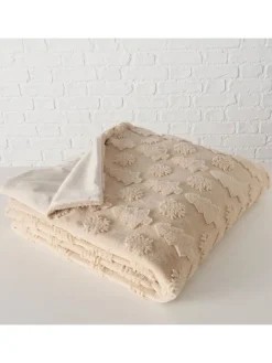 Wohndecke ''Naina'' in Beige - (L)200 x (B)150 cm