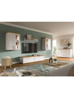 Wohnkombination (B/H/T: 336x161x40 cm) in Sibiu Lärche Nachbildung