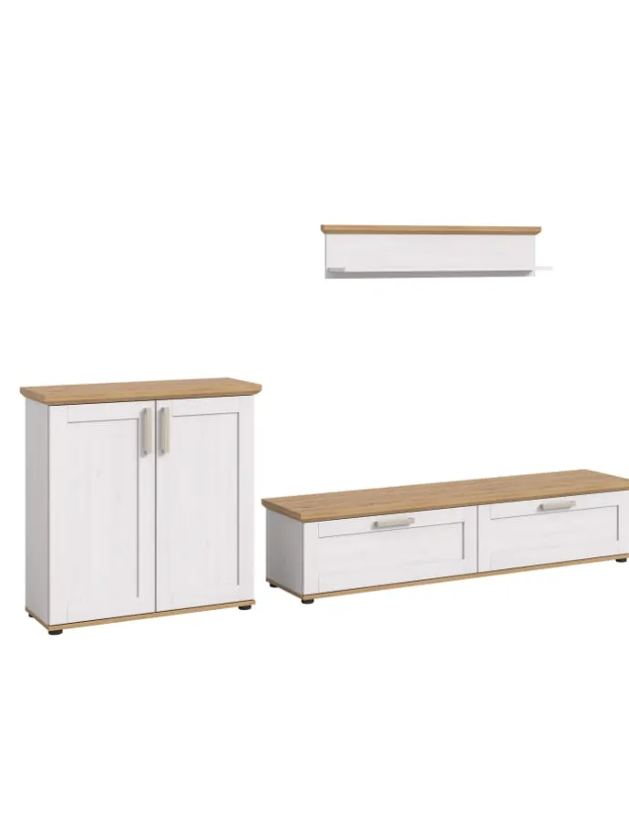 Wohnkombination (B/H/T: 260x151x40 cm) in Sibiu Lärche Nachbildung