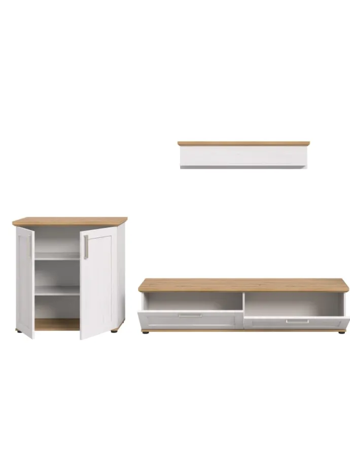 Wohnkombination (B/H/T: 260x151x40 cm) in Sibiu Lärche Nachbildung